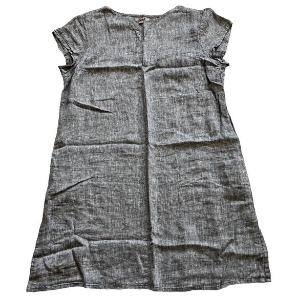 Flax Dresses & Skirts - FLAX 100% LINEN DRESS W/ POCKETS SIZE LARGE LAGENLOOK MINIMALIST CASUAL CHIC